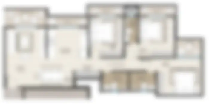 Cosmos Serenity Virar West 3 BHK flat floor plan