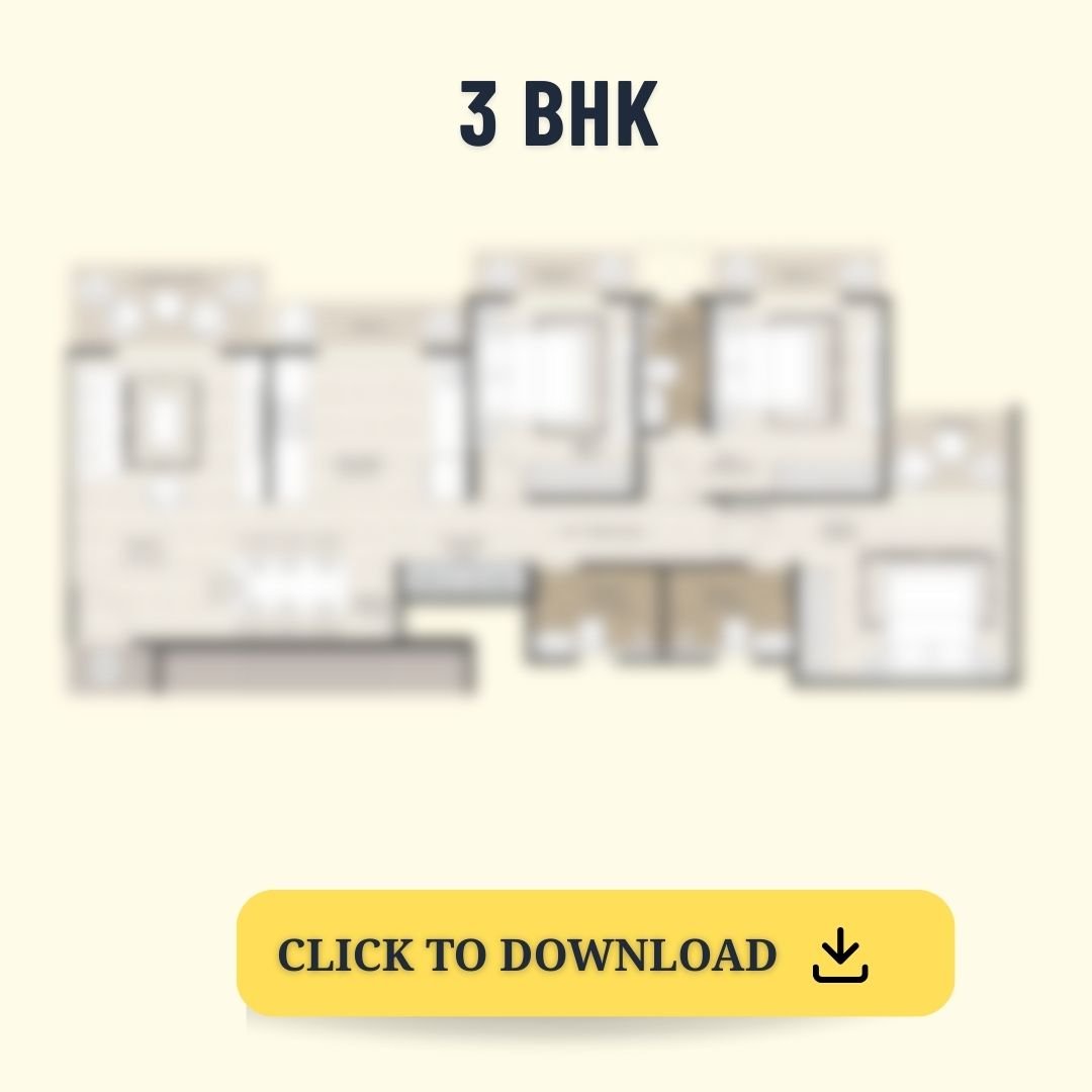 Cosmos Serenity Virar West 3 BHK flat floor plan